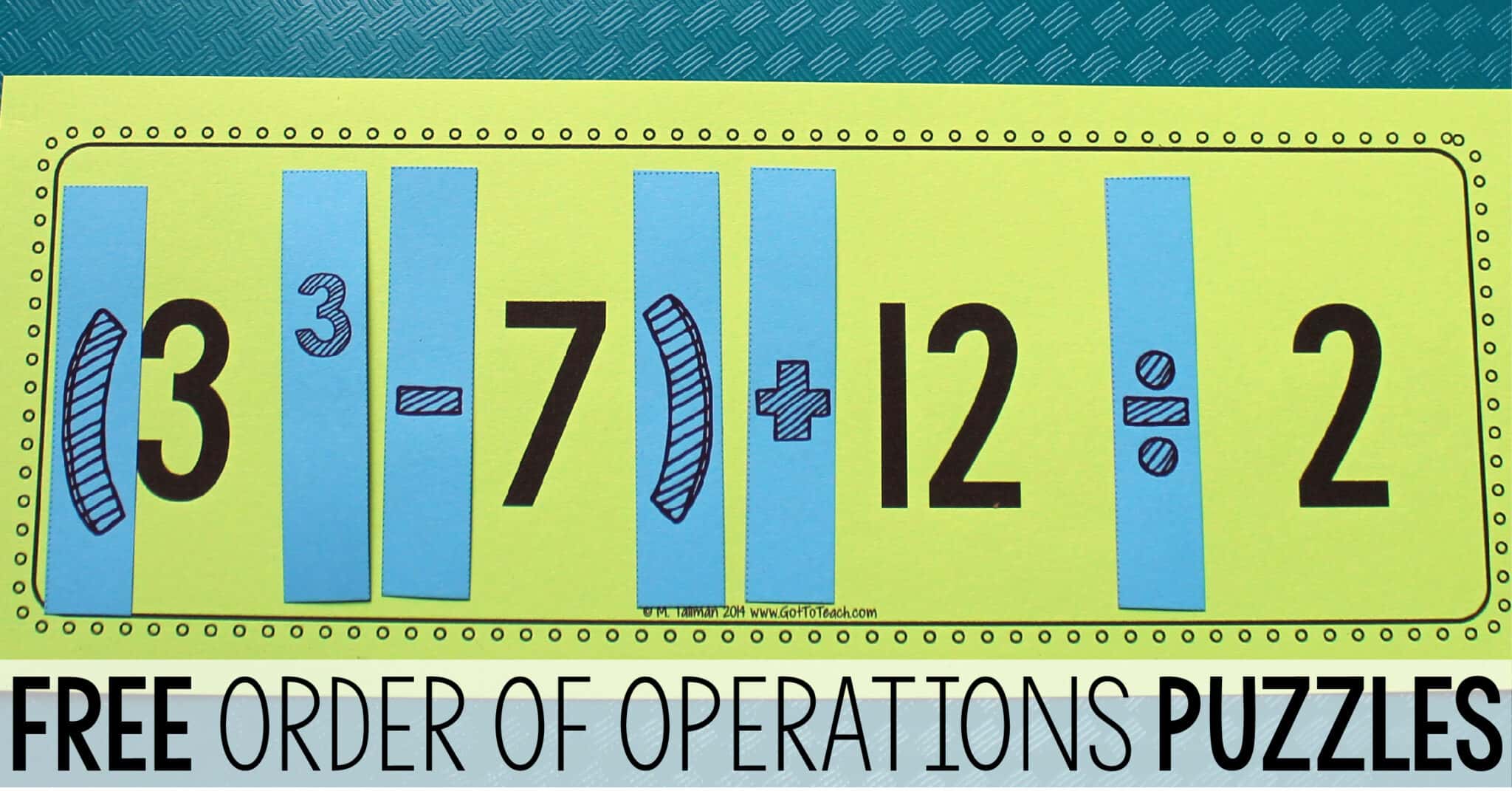 Teaching Order of Operations • Teaching Order of Operations With Regard To Order Of Operations Puzzle Worksheet