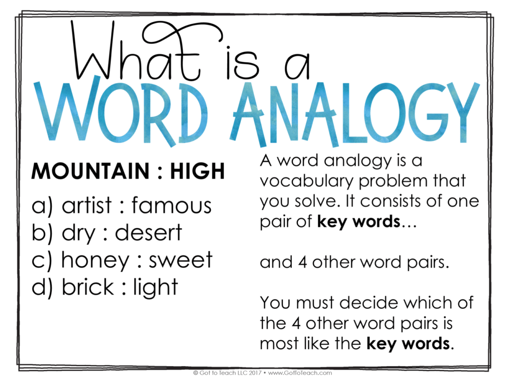 Build Vocabulary with Word Analogies
