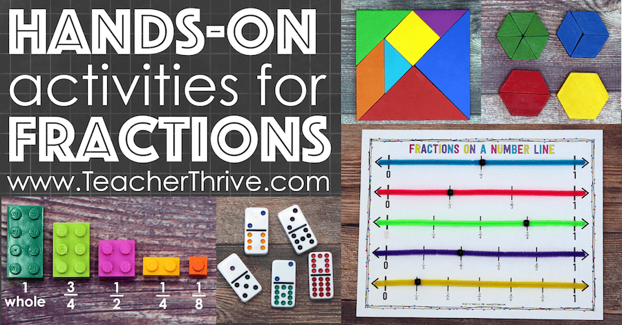 hands on fractions, teaching fractions, equivalent fractions