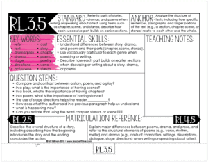 third grade reading standards