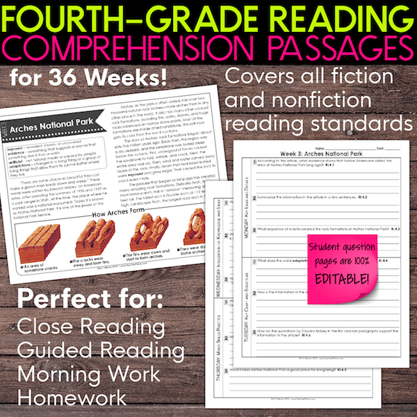 4th grade reading comprehension
