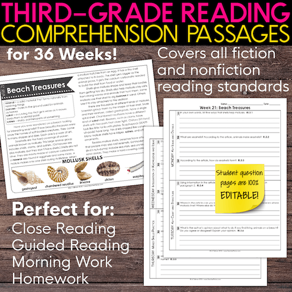 3rd grade reading comprehension