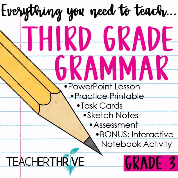 folleto conferencia Condensar Third Grade Grammar Bundle • Teacher Thrive