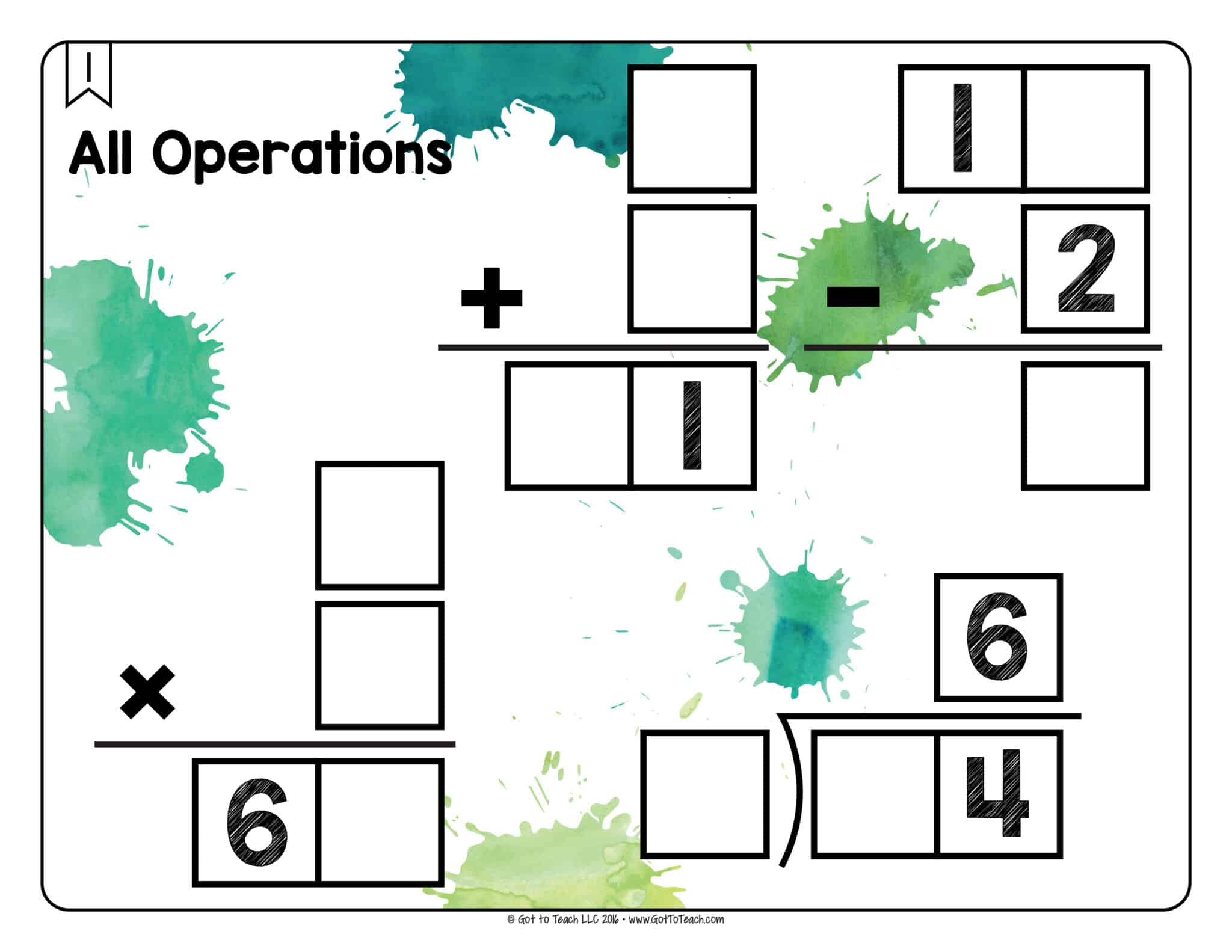All Operations (Add, Subtract, Multiply & Divide)
