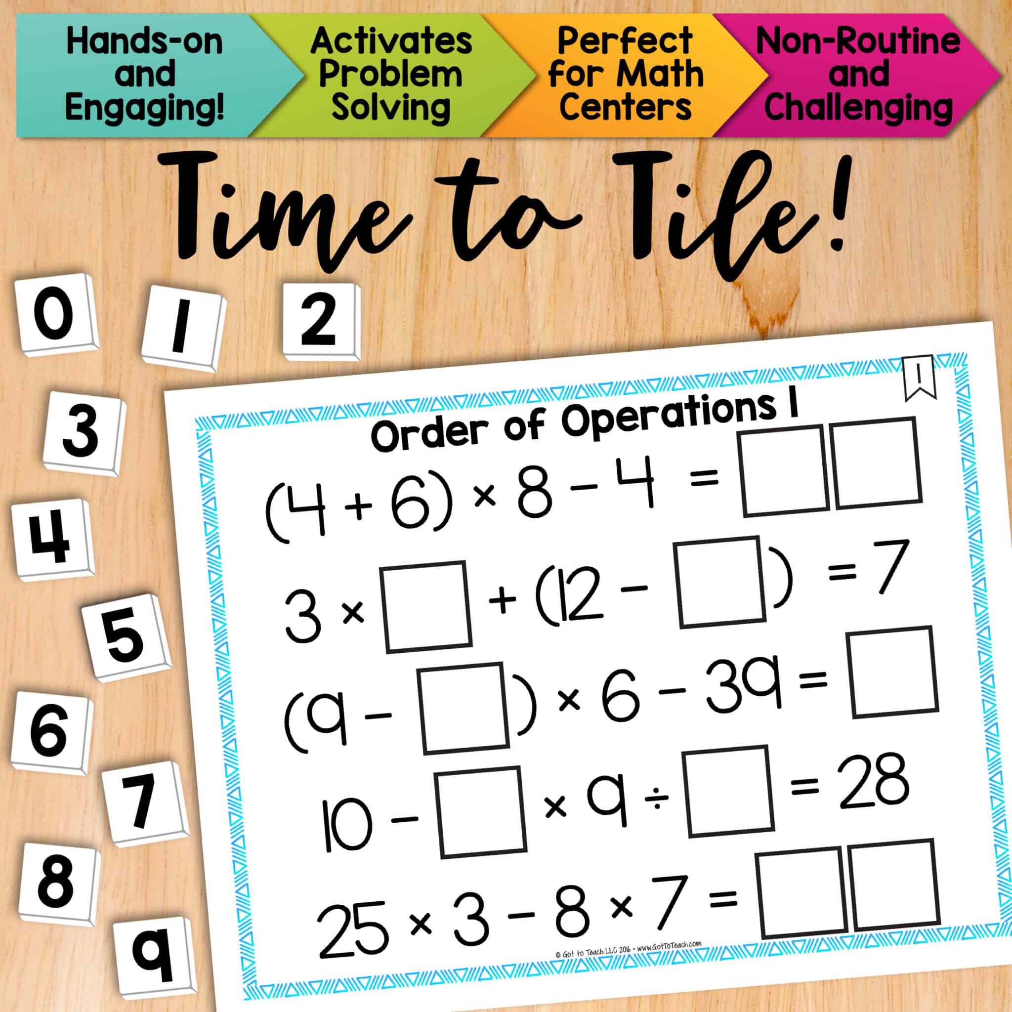 Math Tiles Order Of Operations 1 Without Exponents Teacher Thrive