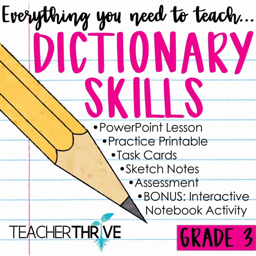 Third Grade Grammar Dictionary Skills Teacher Thrive