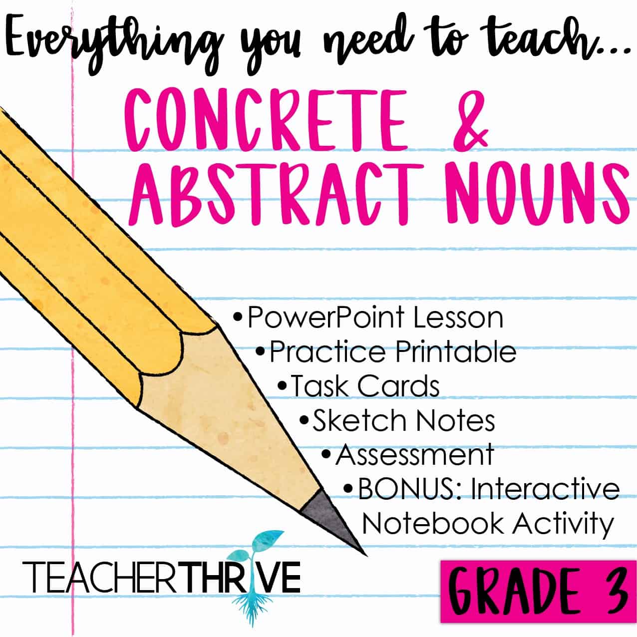 Concrete And Abstract Nouns Elem Worksheet 3rd Grade