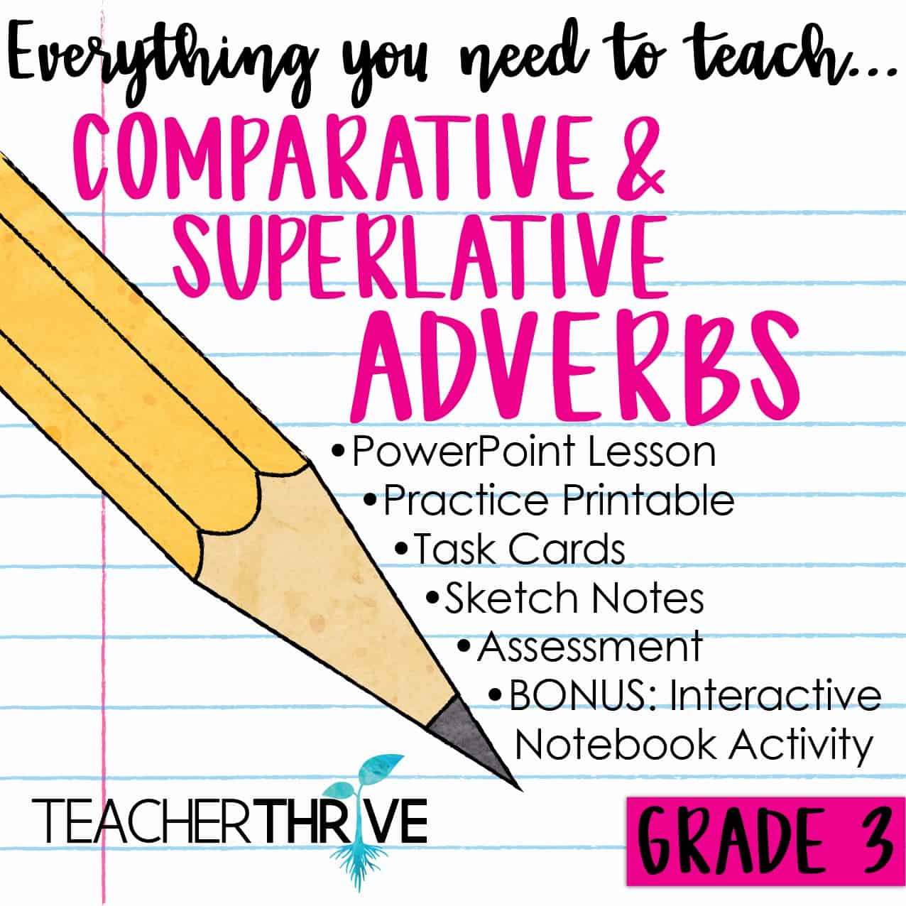 Third Grade Grammar Comparative And Superlative Adverbs Teacher Thrive