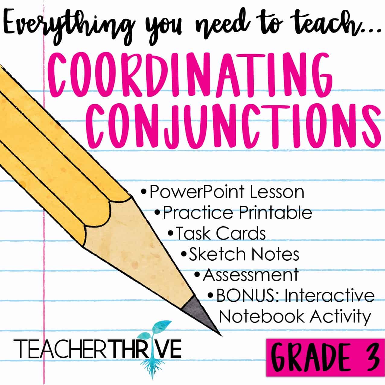 Third Grade Grammar Coordinating Conjunctions Teacher Thrive
