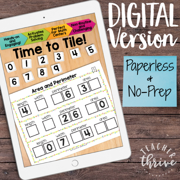 Math Tiles: Area and Perimeter • Teacher Thrive