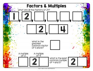Factors and Multiples