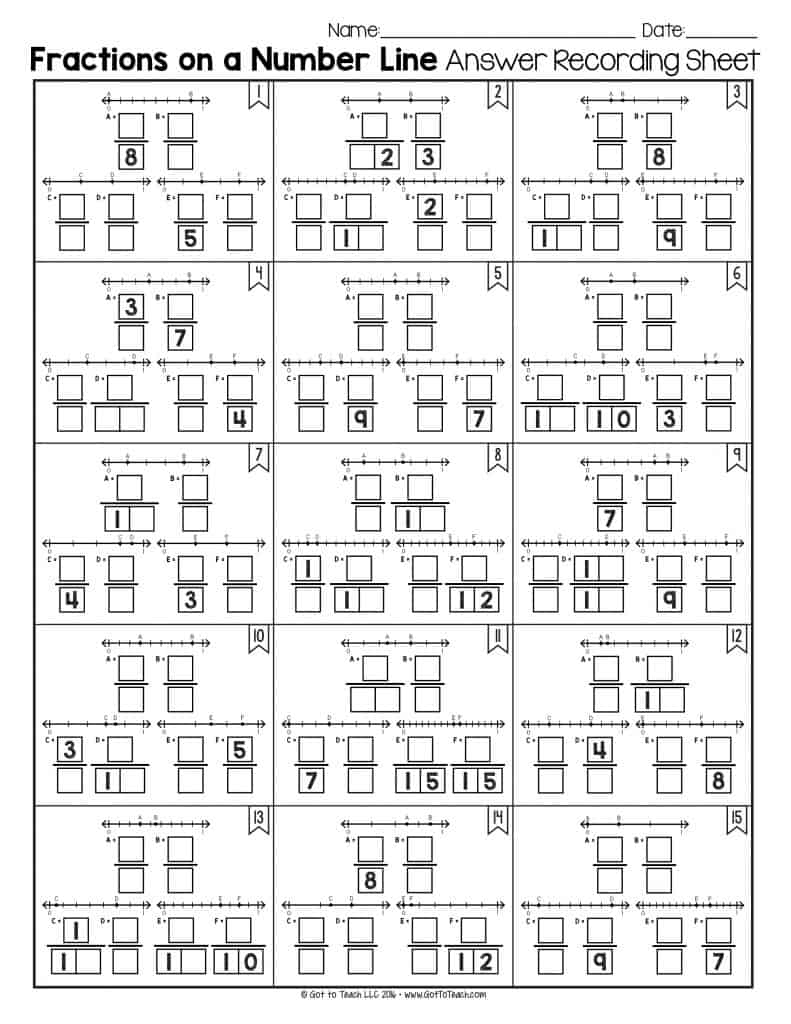 Math Tiles: Fractions on a Number Line • Teacher Thrive