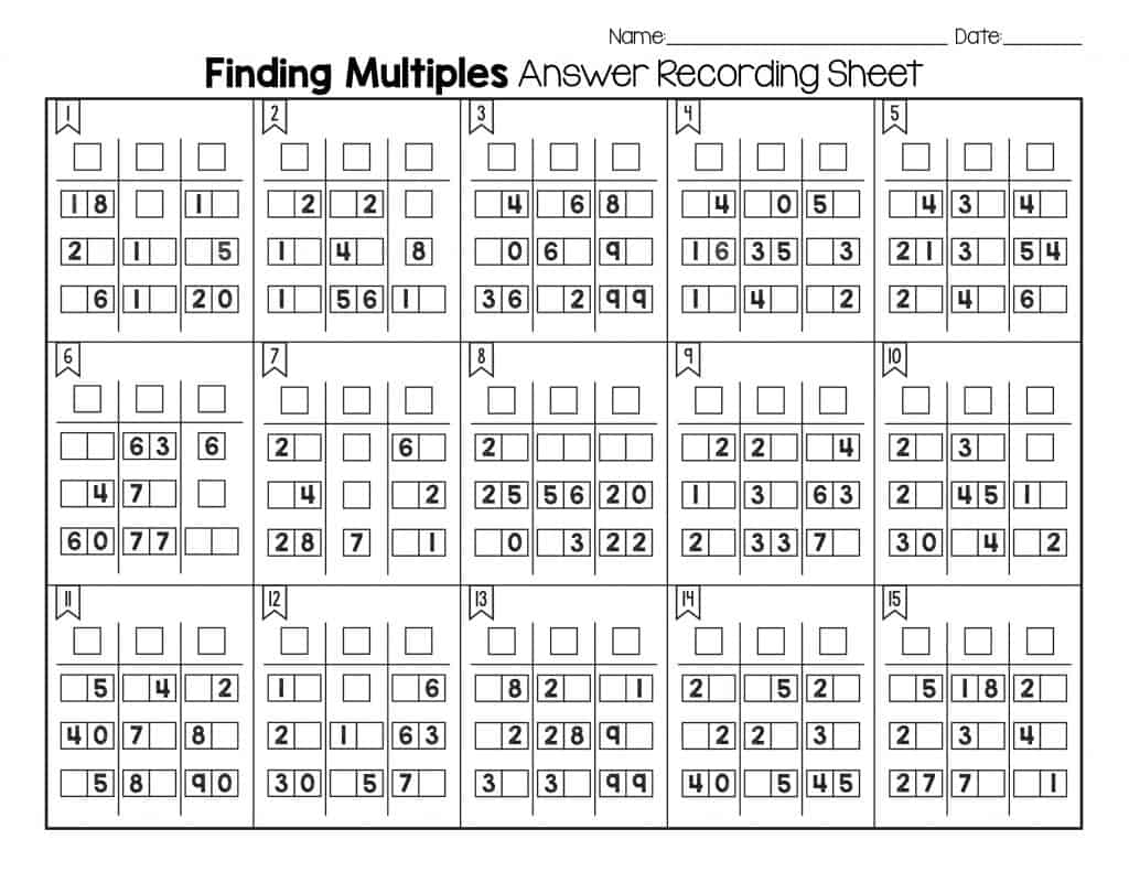 Math Tiles: Finding Multiples • Teacher Thrive