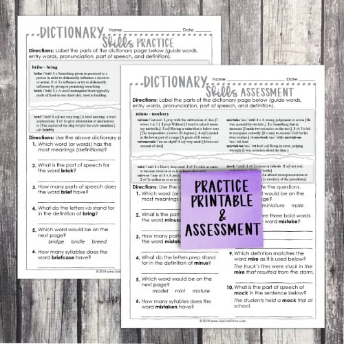 Fourth Grade Grammar: Dictionary Skills • Teacher Thrive