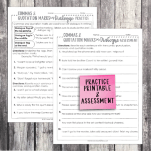commas and quotation marks in dialogue