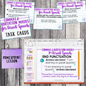 Commas & Quotations for Direct Speech