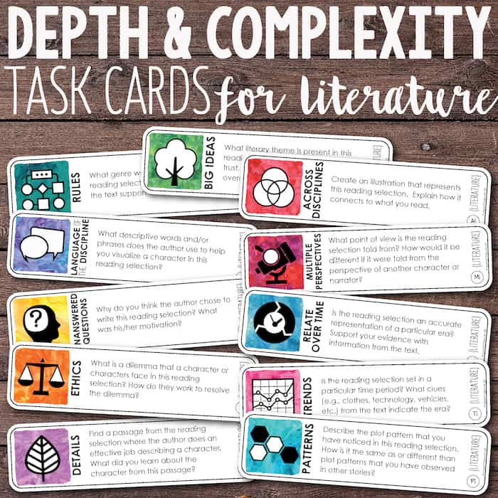 Spanish Depth and Complexity Icon Cards (Las Tarjetas de Profundidad y  Complejidad)