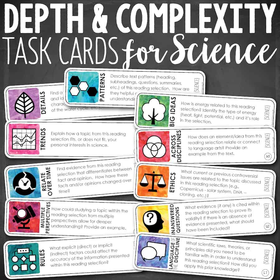 Spanish Depth and Complexity Icon Cards (Las Tarjetas de Profundidad y  Complejidad)