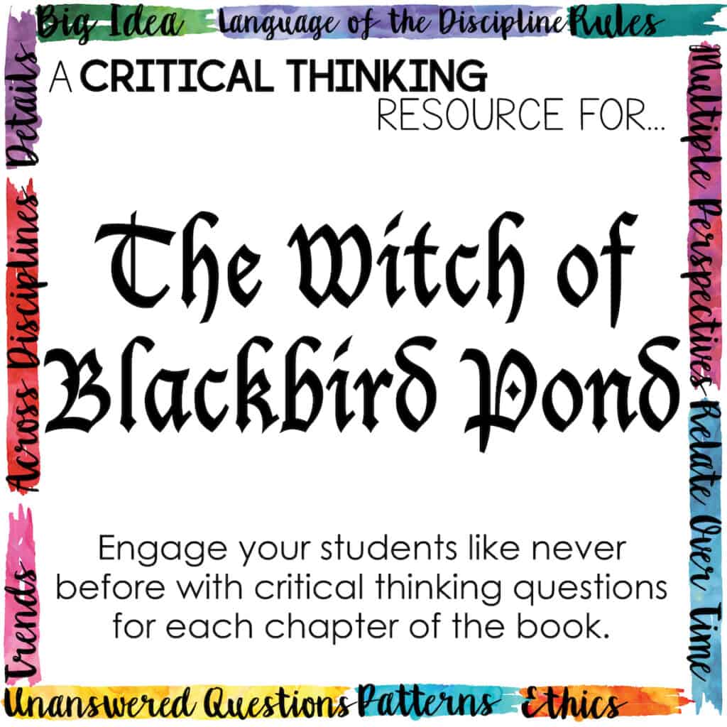 Web thanks for exploring this supersummary study guide of “the witch of blackbird pond” by elizabeth george speare. Depth and Complexity Questions for The Witch of Blackbird Pond
