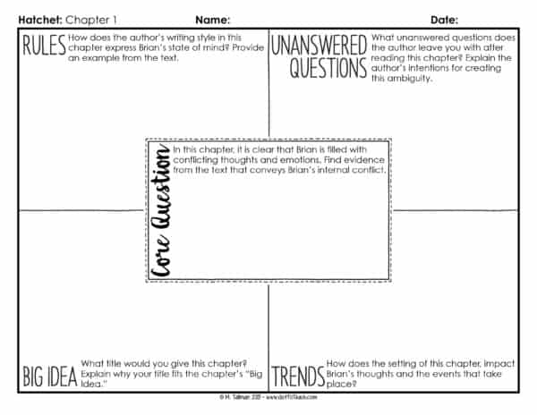 Depth and Complexity Questions for Hatchet • Teacher Thrive