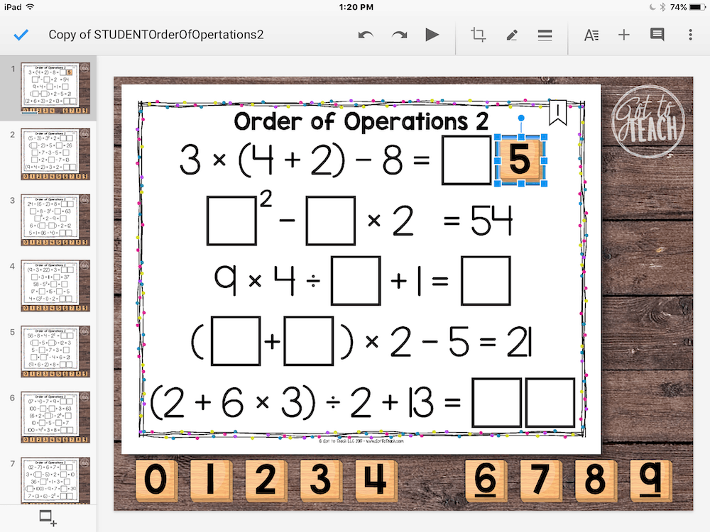 order operations