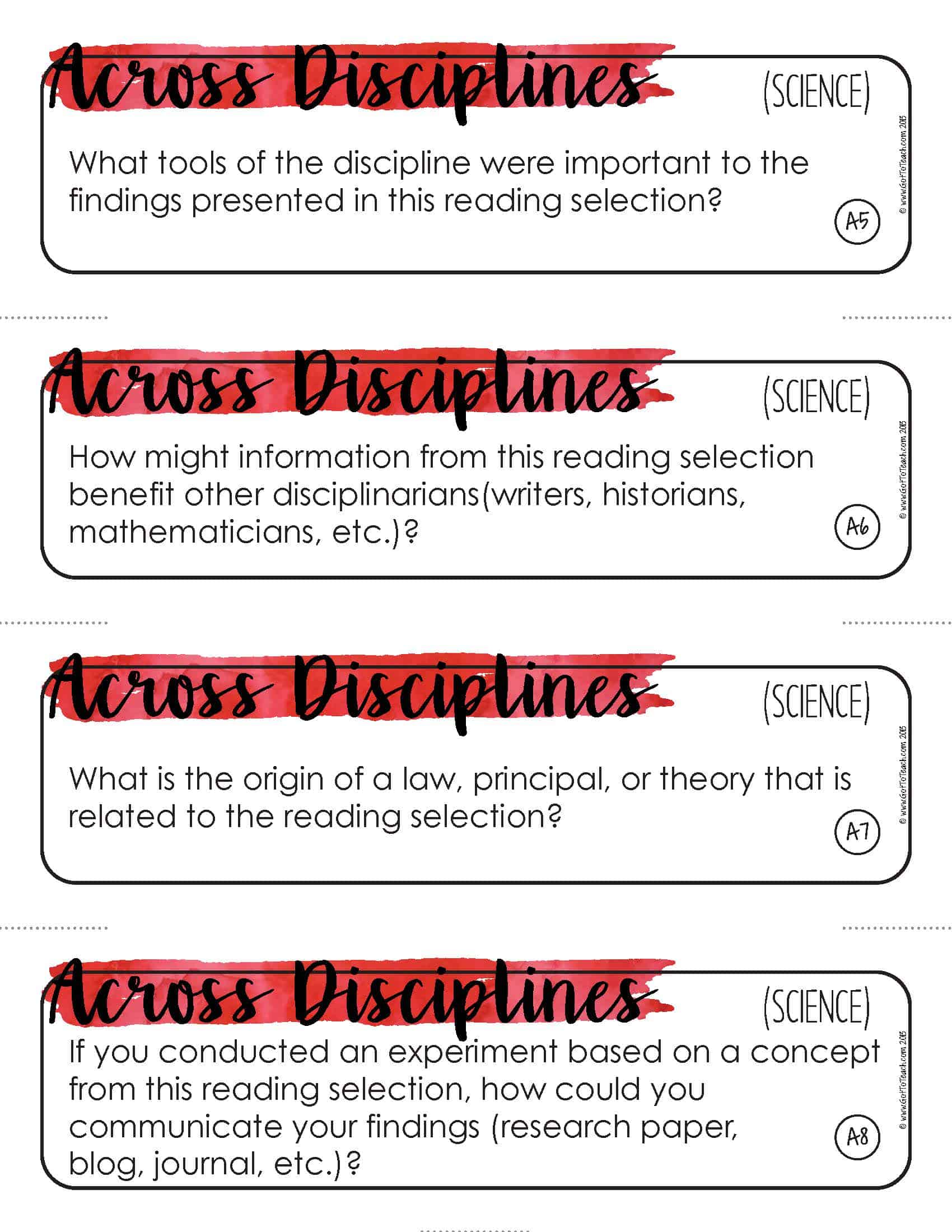 Depth and Complexity Icon Cards