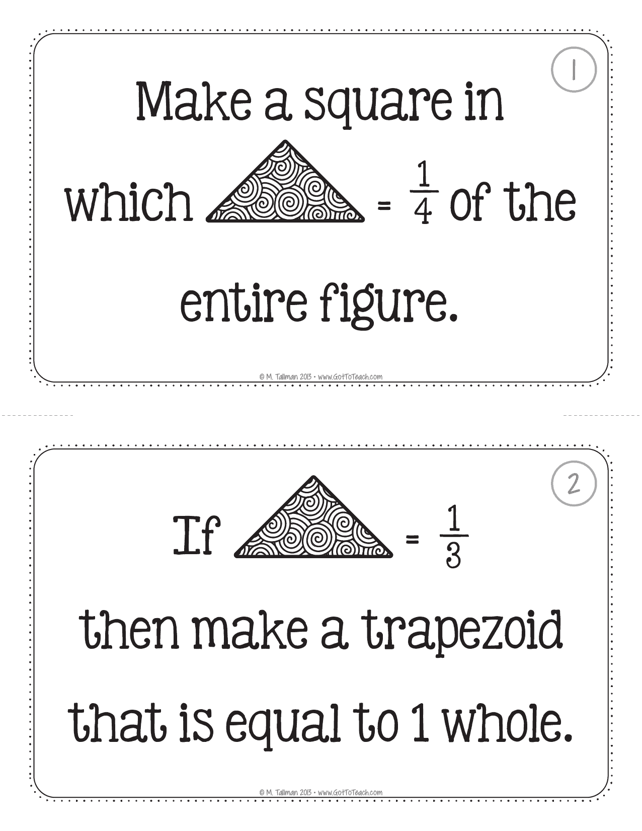 tangram fractions