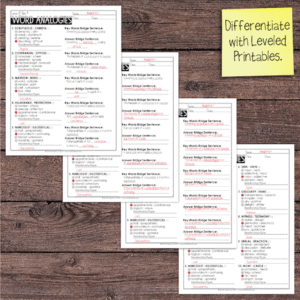 free word analogies