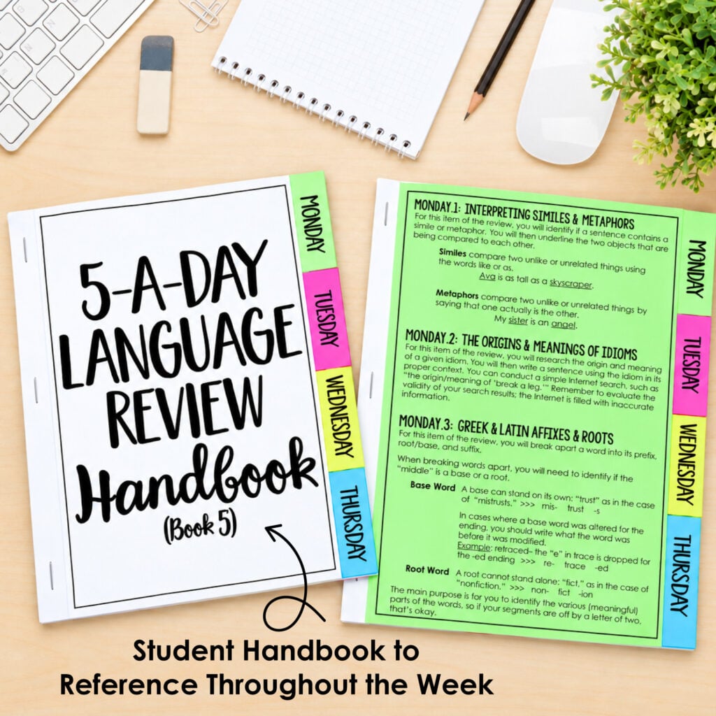 5th Grade Daily GRAMMAR Language Spiral Review Morning Work [Editable] Test Prep — Image 4