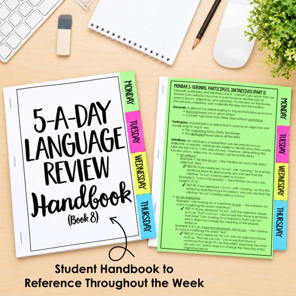 8th Grade Daily Grammar Language Spiral Review Morning Work [Editable] Test Prep — Image 4