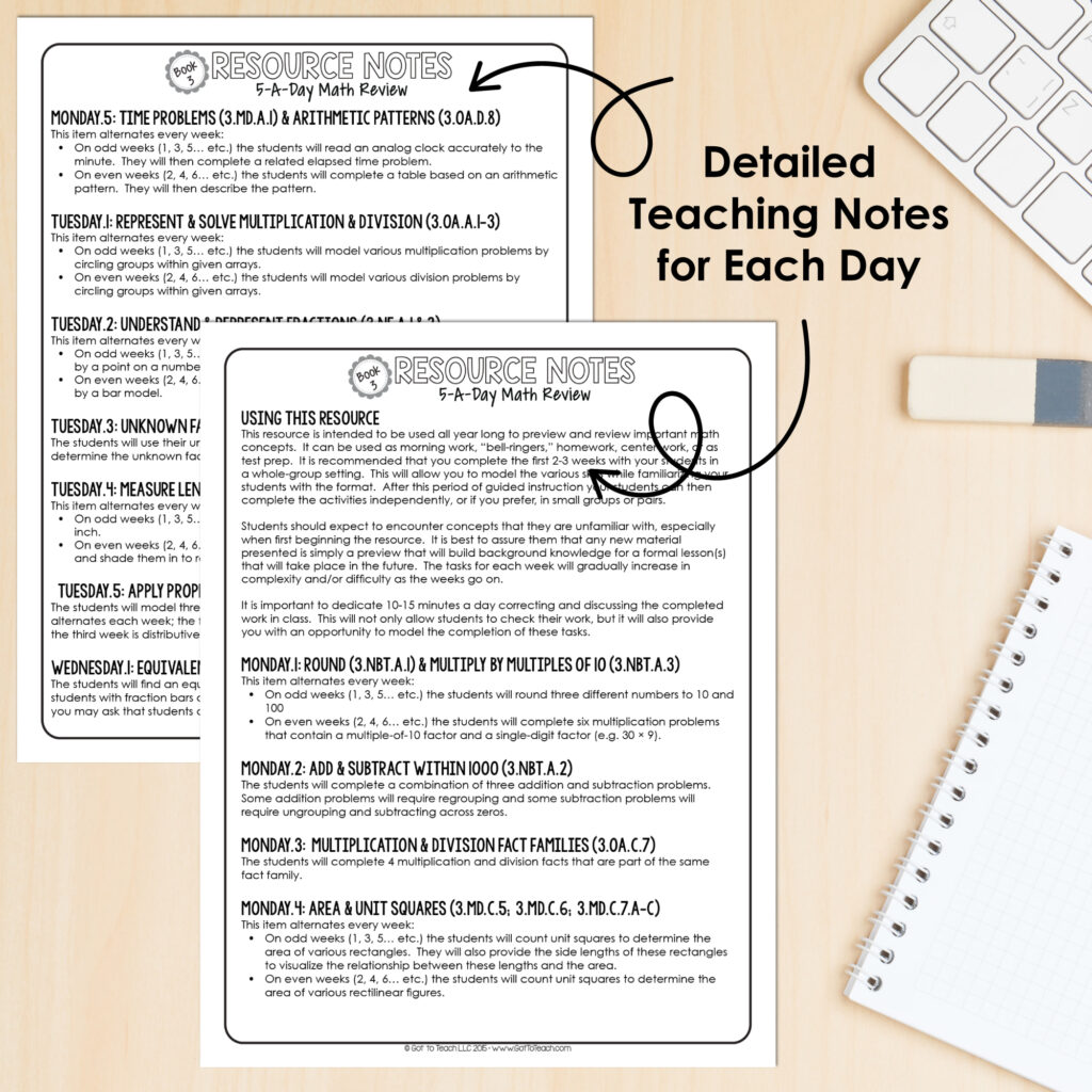 3rd Grade MATH Daily Spiral Review Morning Work [Editable] Test Prep — Image 3