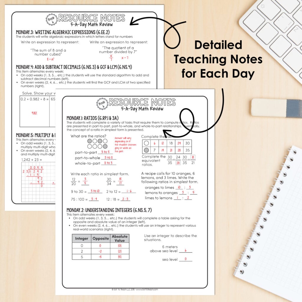 6th Grade Daily MATH Spiral Review Morning Work [EDITABLE] Test Prep — Image 3
