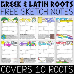 FREE Greek and Latin Roots Sketch Notes