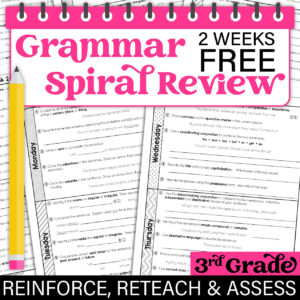 FREE 3rd Grade Daily Language Spiral Review