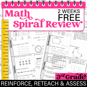 FREE 3rd Grade Daily Math Spiral Review
