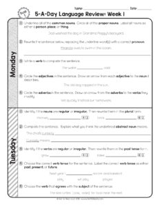 third grade grammar