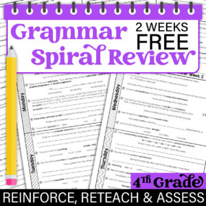FREE 4th Grade Daily Language Spiral Review