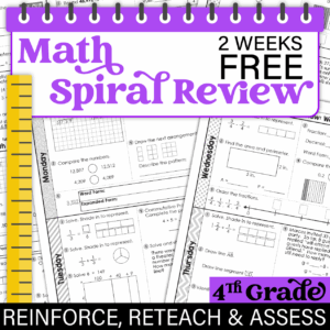 FREE 4th Grade Daily Math Spiral Review