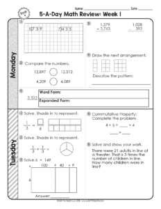 FREE 4th Grade Daily Math Spiral Review • Teacher Thrive