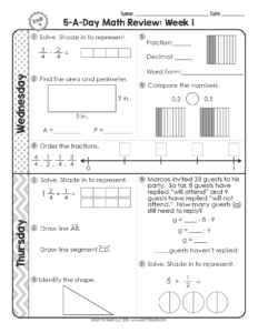 FREE 4th Grade Daily Math Spiral Review • Teacher Thrive