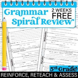 FREE 5th Grade Daily Language Spiral Review