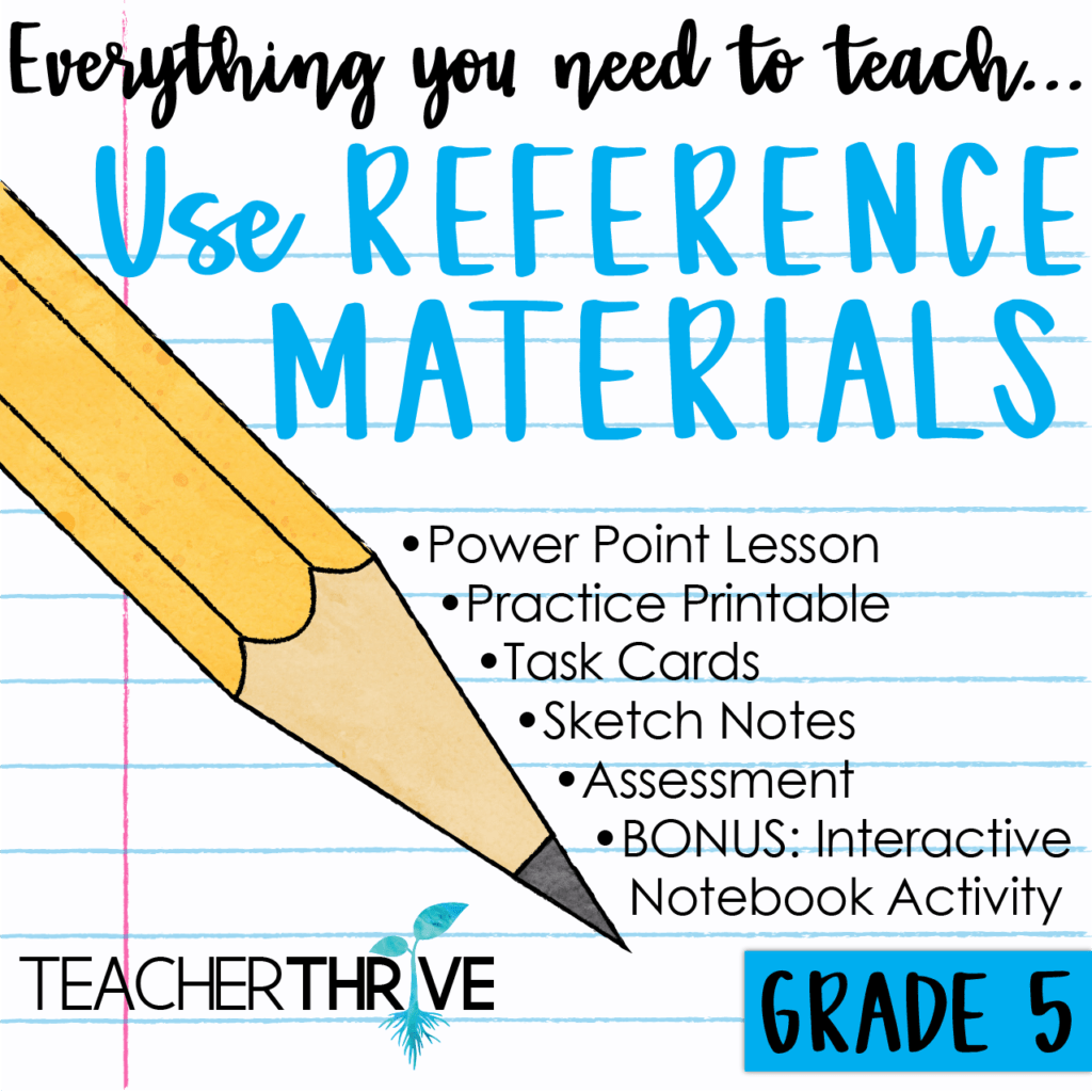 Fifth Grade Grammar Use Reference Materials Teacher Thrive