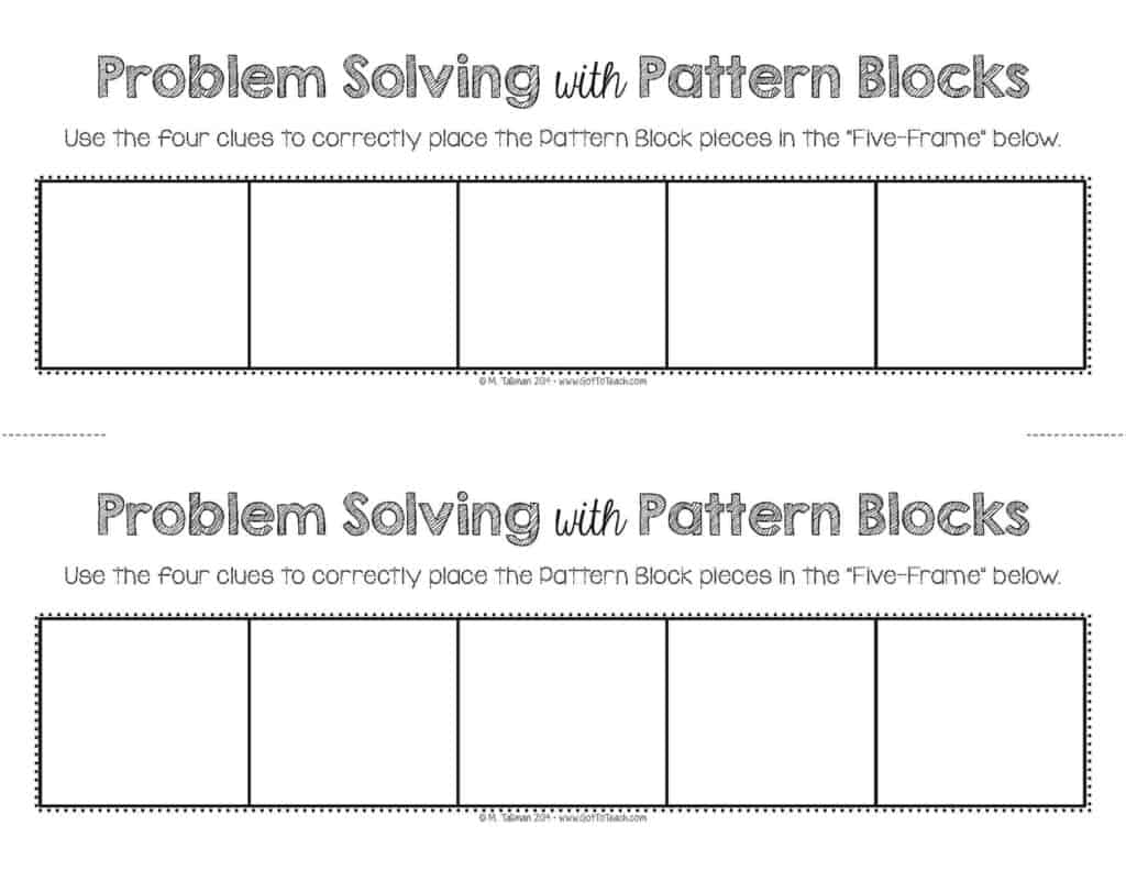 patterns and algebra problem solving