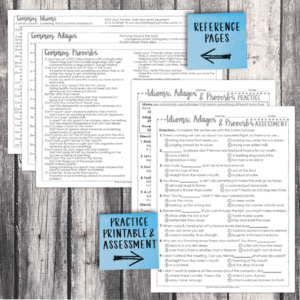 idioms adages proverbs