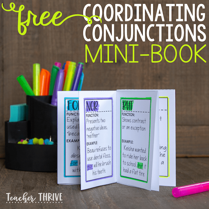 Coordinating Conjunctions Lesson 5 Day Unit Teach in 10 Minutes