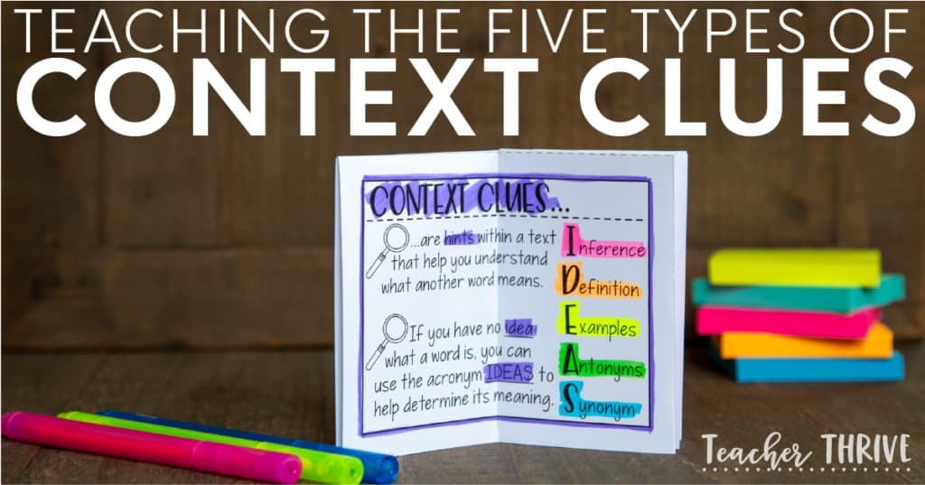 Types of Context Clues • Teacher Thrive