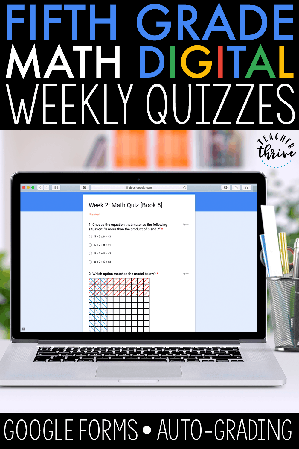 5th Grade Weekly Math Assessments Digital • Teacher Thrive