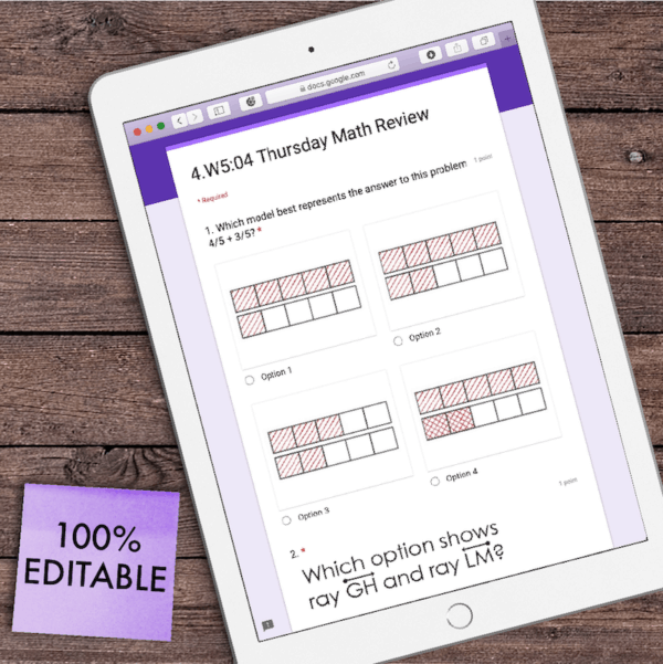 4th Grade Daily Math Spiral Review [DIGITAL] • Teacher Thrive