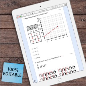 5th grade digital math assessments