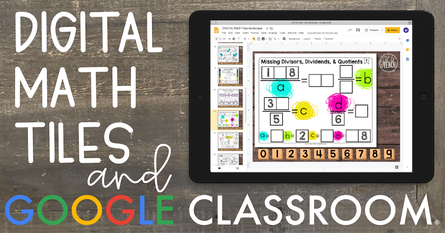 digital math tiles and google classroom